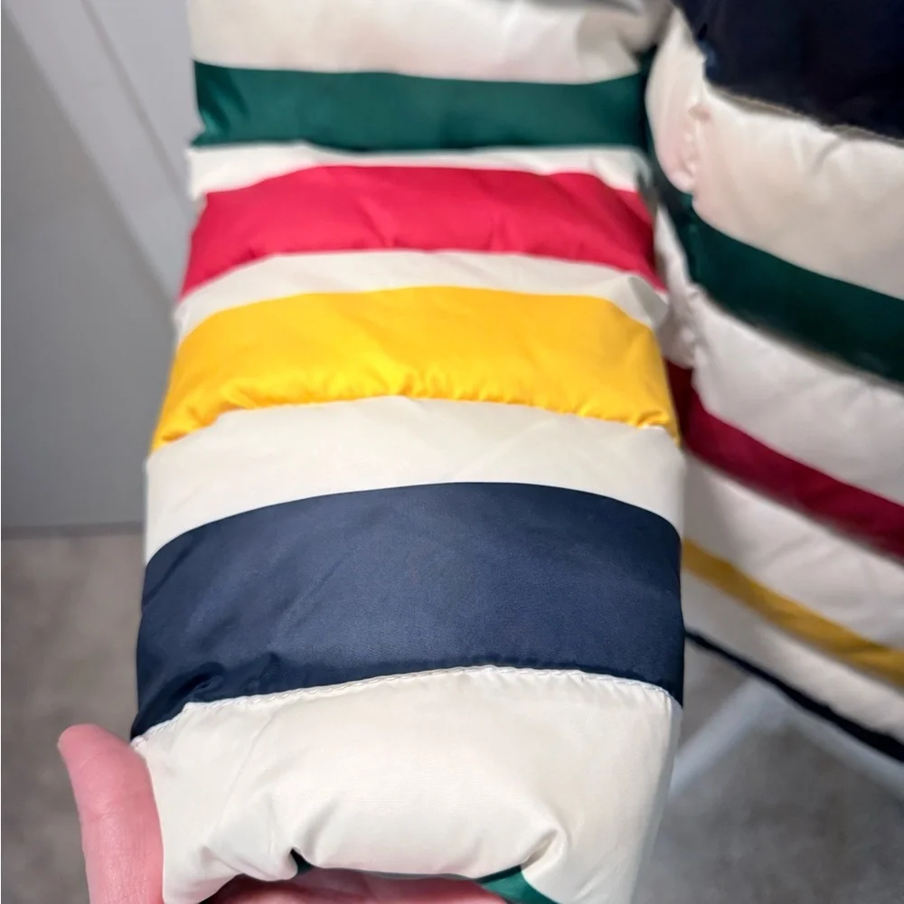 Striped Multicolor Puffer Jacket - Picture 3 of 4